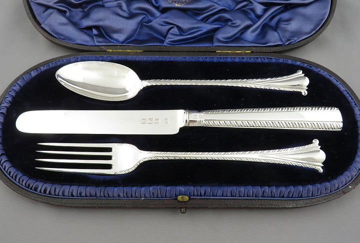 Victorian Silver Christening Set - JH Tee Antiques