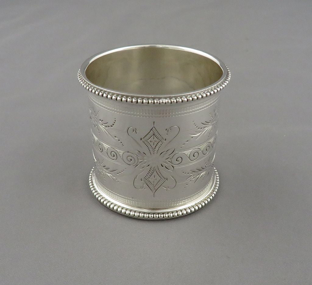 Sterling Silver Napkin Ring - JH Tee Antiques