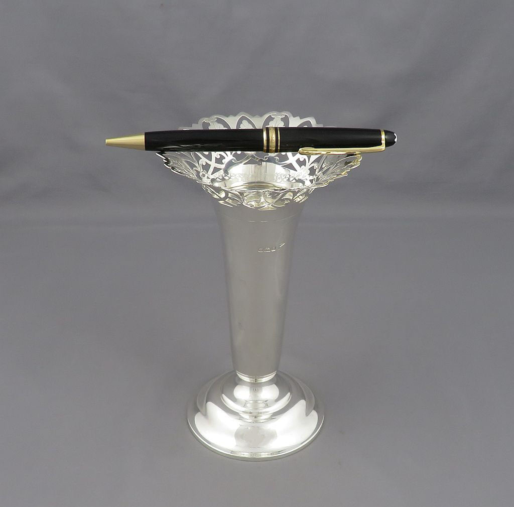 Edwardian Sterling Silver Vases