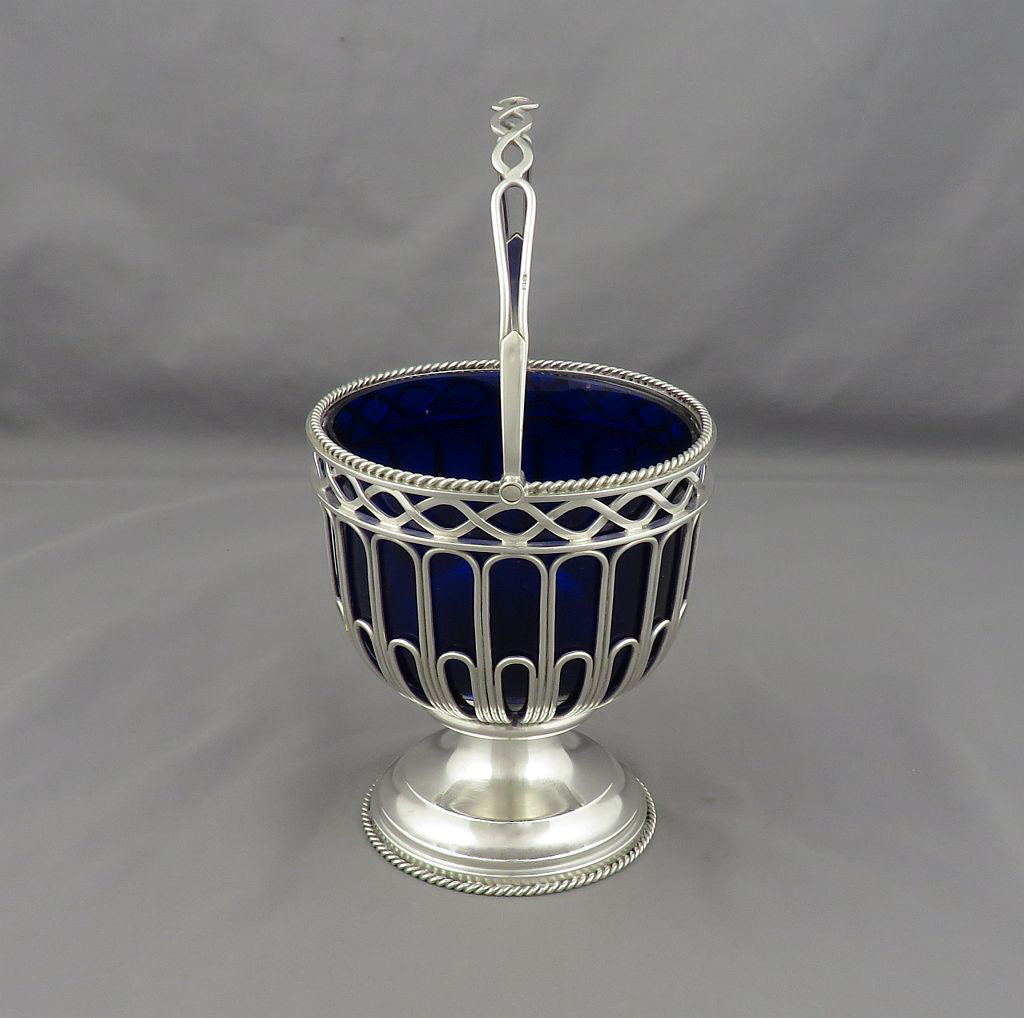 English Sterling Silver Sugar Basket