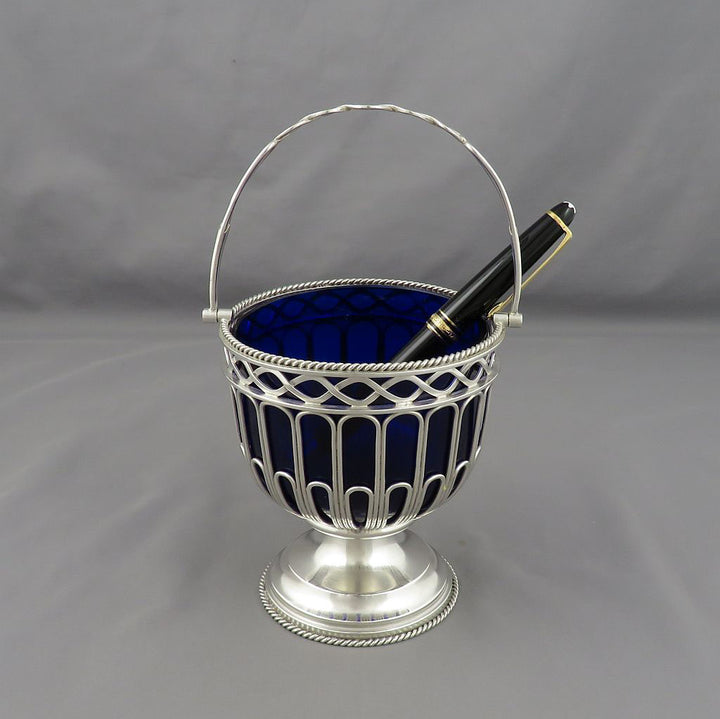English Sterling Silver Sugar Basket