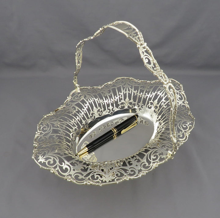 George V Pierced Silver Basket