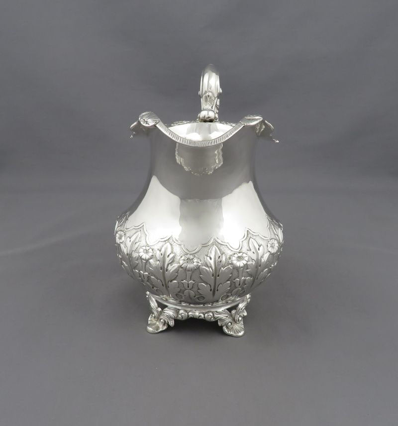 Irish Victorian Silver Cream Jug - JH Tee Antiques