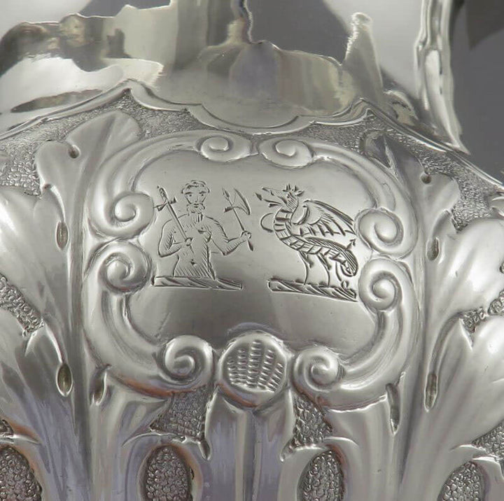 Irish Victorian Silver Cream Jug - JH Tee Antiques