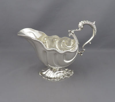 George II Silver Sauce Boats - JH Tee Antiques