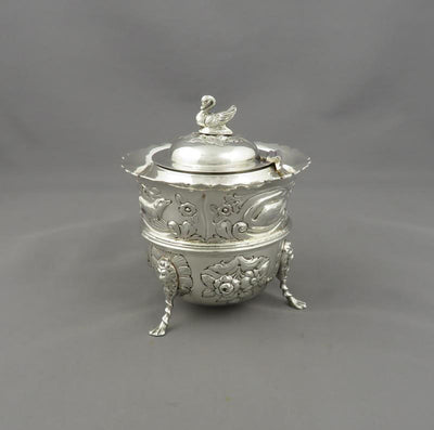Edwardian Sterling Silver Tea Caddy - JH Tee Antiques
