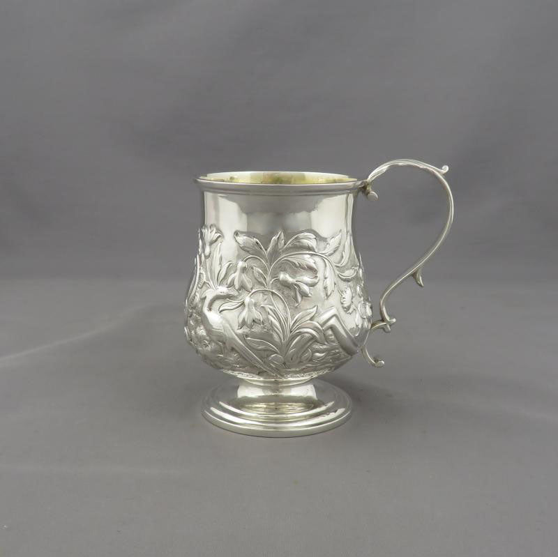 Antique Sterling Silver Christening Mug - JH Tee Antiques