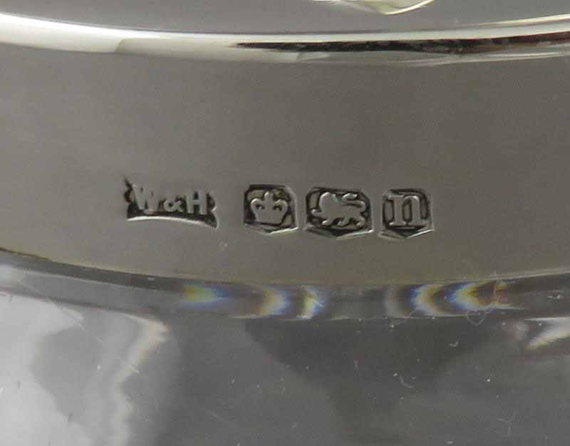 Sterling Silver and Glass Biscuit Box - JH Tee Antiques