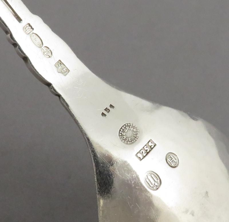 Georg Jensen Silver Condiment Spoon - JH Tee Antiques