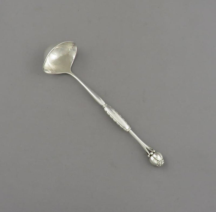 Georg Jensen Silver Ornamental Cream Ladle - JH Tee Antiques