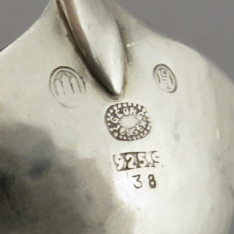 Georg Jensen Silver Ornamental Cream Ladle - JH Tee Antiques