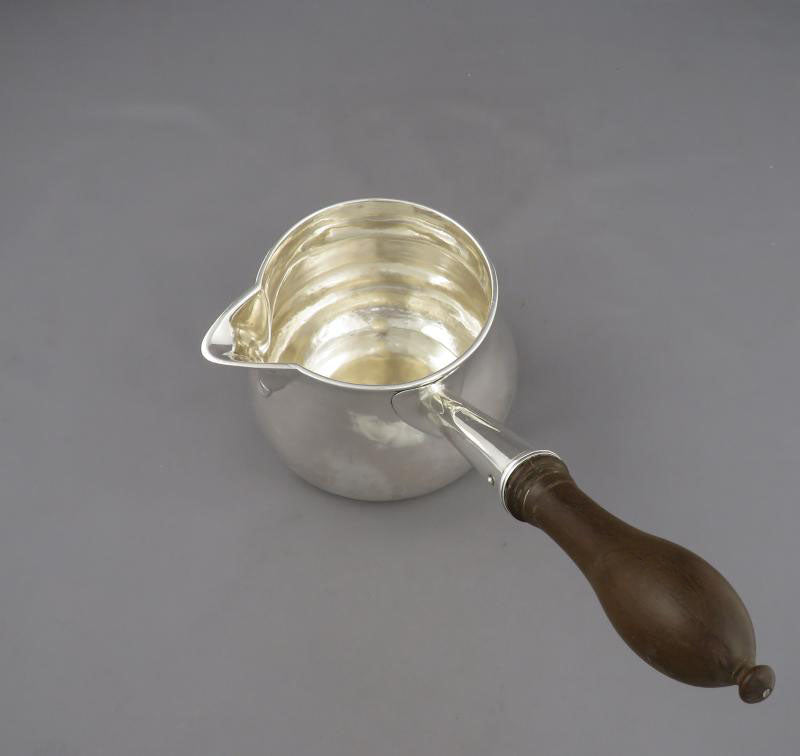Antique George III Silver Brandy Saucepan - JH Tee Antiques