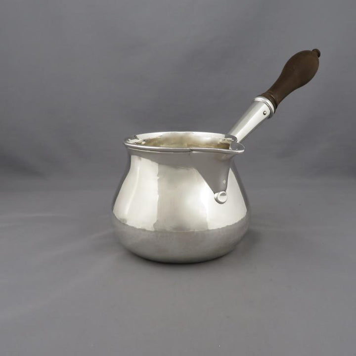 Antique George III Silver Brandy Saucepan - JH Tee Antiques