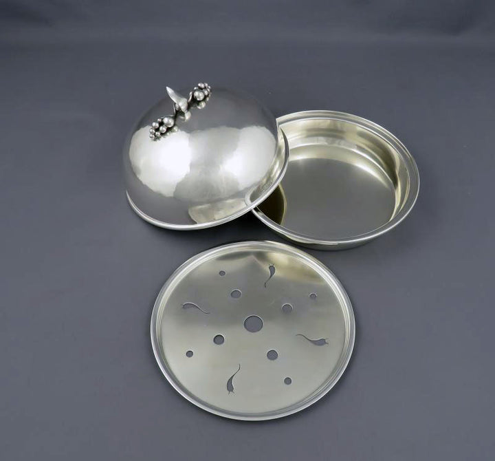 Poul Petersen Sterling Silver Butter Dish - JH Tee Antiques
