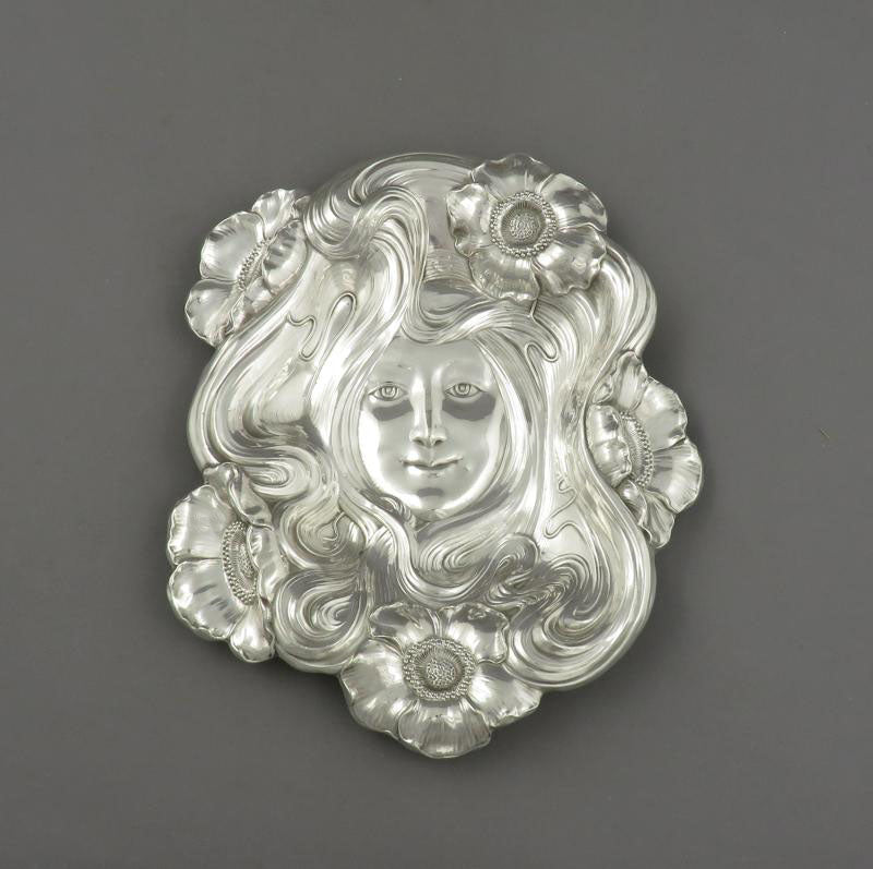 Art Nouveau Sterling Silver Dressing Table Tray - JH Tee Antiques