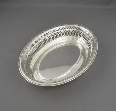 French 950 Silver Bread Dish - JH Tee Antiques