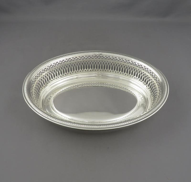 French 950 Silver Bread Dish - JH Tee Antiques