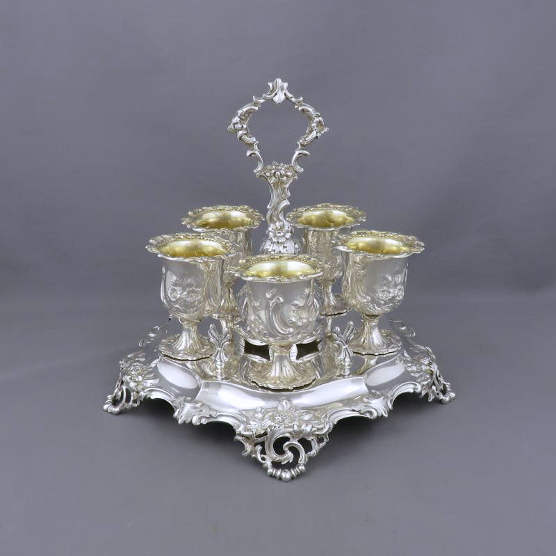 Victorian Sterling Silver Egg Cruet - JH Tee Antiques