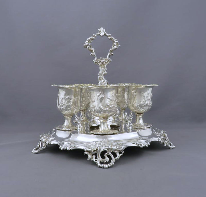 Victorian Sterling Silver Egg Cruet - JH Tee Antiques