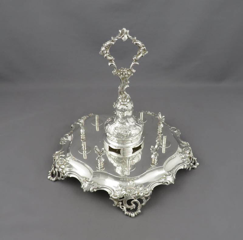Victorian Sterling Silver Egg Cruet - JH Tee Antiques