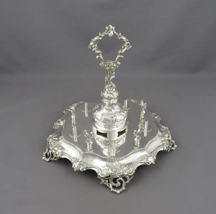 Victorian Sterling Silver Egg Cruet - JH Tee Antiques