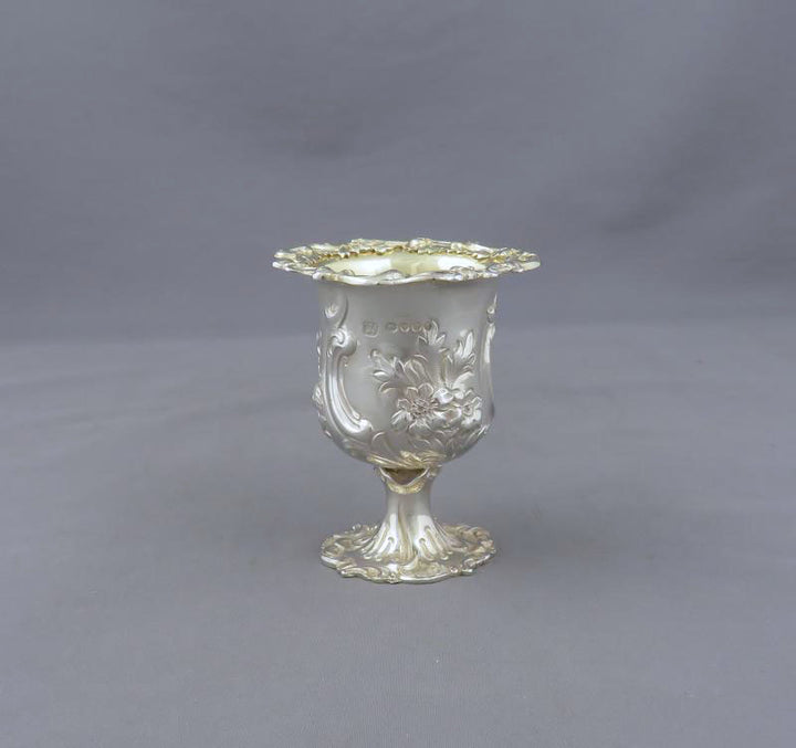 Victorian Sterling Silver Egg Cruet - JH Tee Antiques