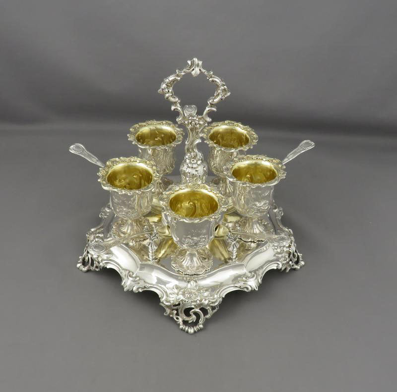 Victorian Sterling Silver Egg Cruet - JH Tee Antiques