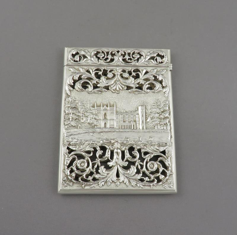 Victorian Double-Side Castle Top Card Case - JH Tee Antiques