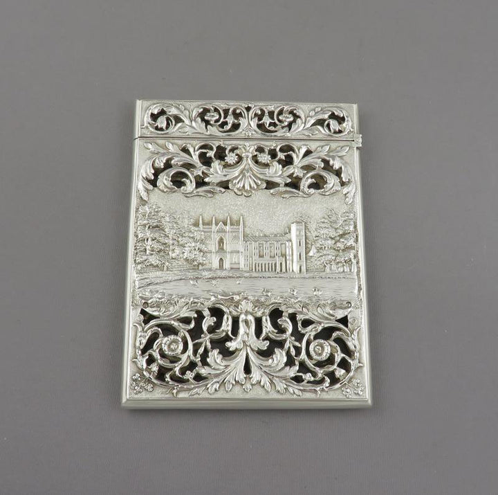 Victorian Double-Side Castle Top Card Case - JH Tee Antiques