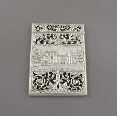 Victorian Double-Side Castle Top Card Case - JH Tee Antiques