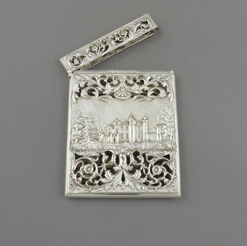 Victorian Double-Side Castle Top Card Case - JH Tee Antiques