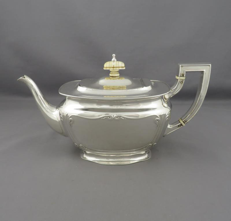 Art Nouveau Silver Tea Set - JH Tee Antiques