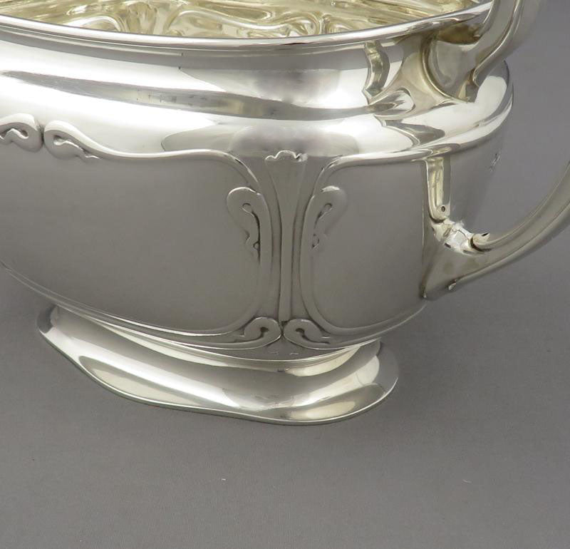 Art Nouveau Silver Tea Set - JH Tee Antiques