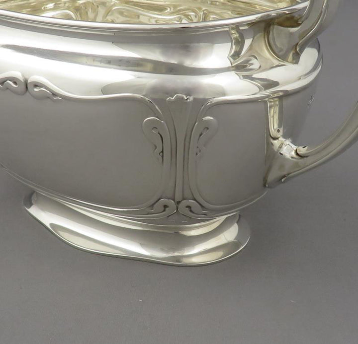 Art Nouveau Silver Tea Set - JH Tee Antiques
