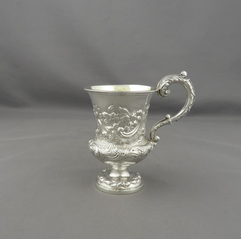 William IV Sterling Silver Christening Mug - JH Tee Antiques