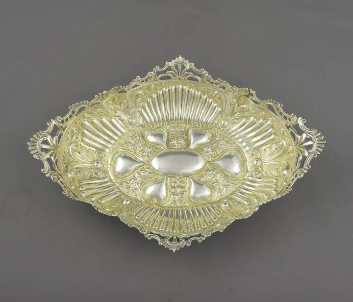 William IV Sterling Silver Basket - JH Tee Antiques