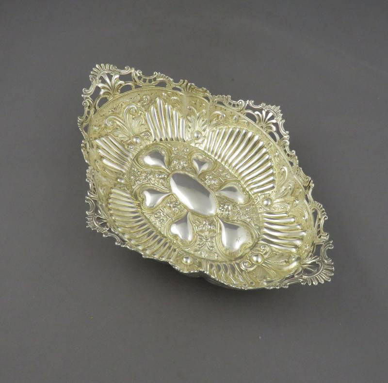 William IV Sterling Silver Basket - JH Tee Antiques