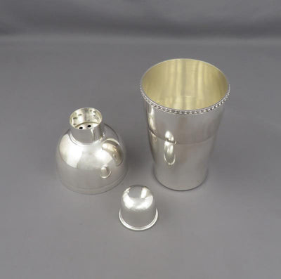 Italian 800 Silver Cocktail Shaker - JH Tee Antiques