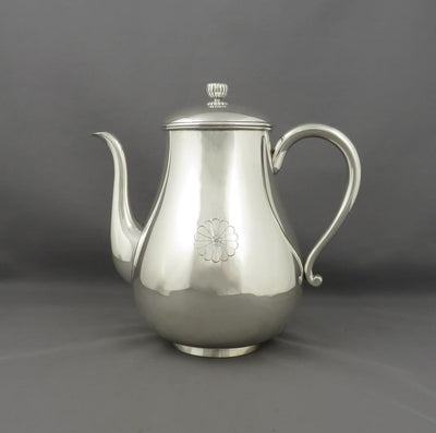 Large Antique Japanese Silver Teapot - JH Tee Antiques