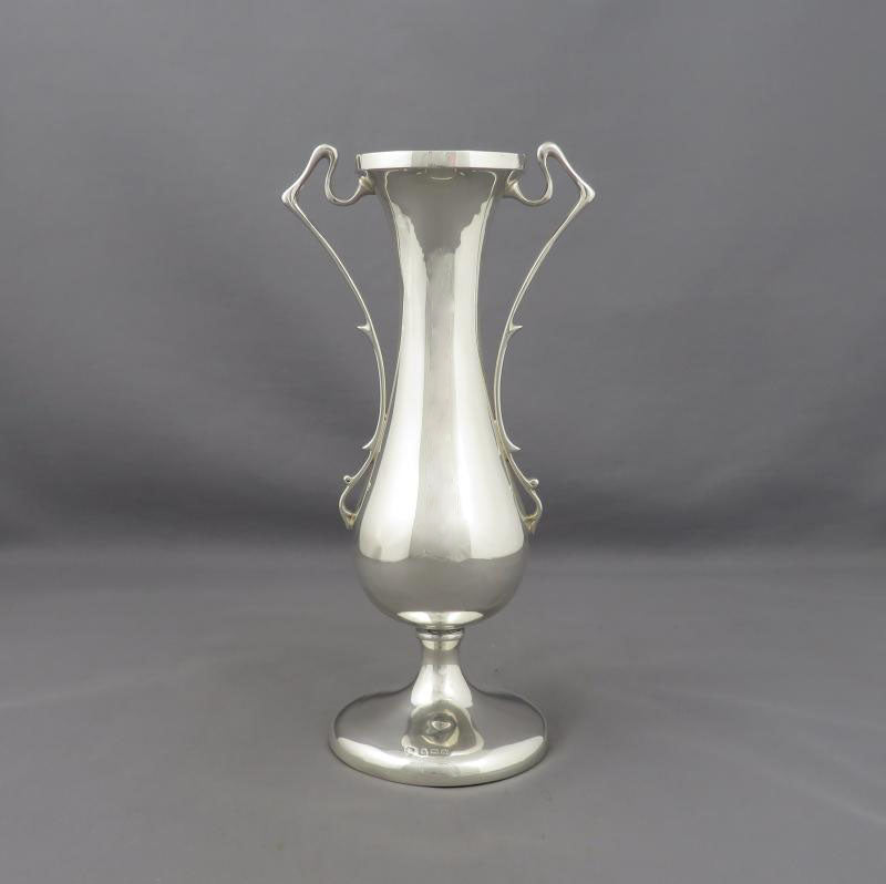 English Sterling Silver Vase - JH Tee Antiques