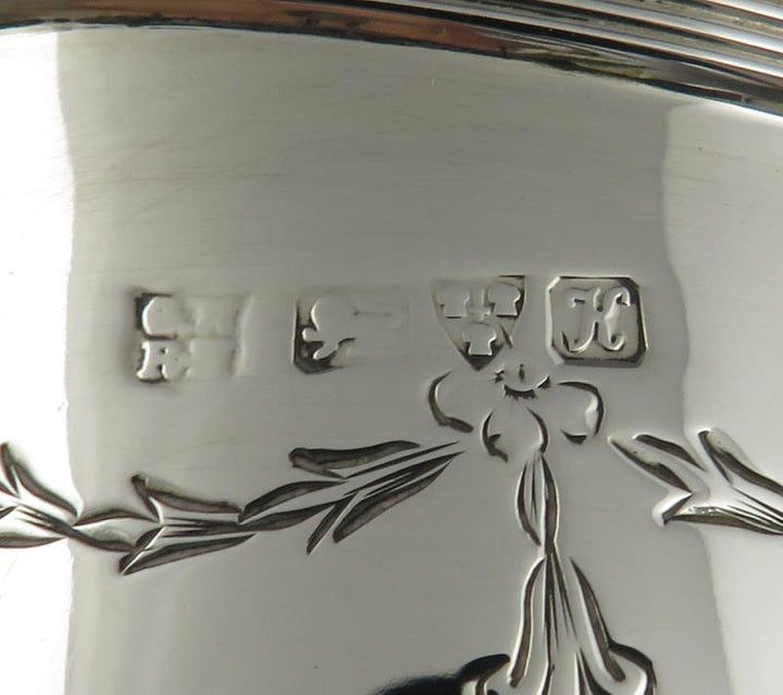 George V Sterling Silver Tea Caddy - JH Tee Antiques