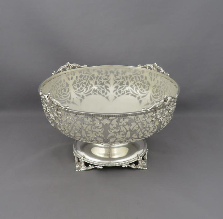 George V Sterling Silver Serving Bowl - JH Tee Antiques