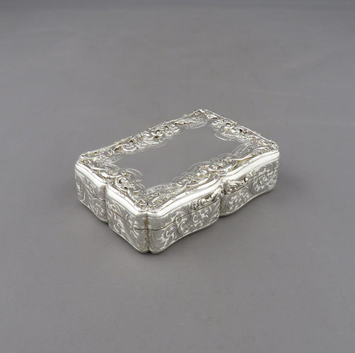 Nathaniel Mills Silver Table Snuff Box - JH Tee Antiques