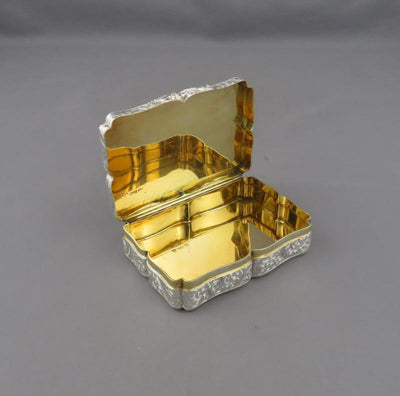 Nathaniel Mills Silver Table Snuff Box - JH Tee Antiques