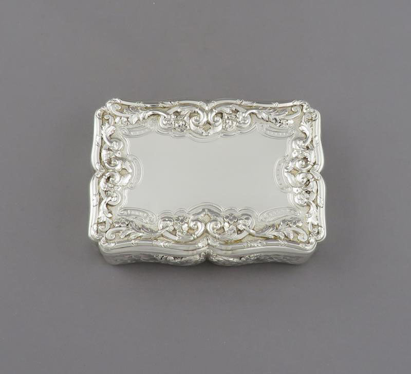 Nathaniel Mills Silver Table Snuff Box - JH Tee Antiques