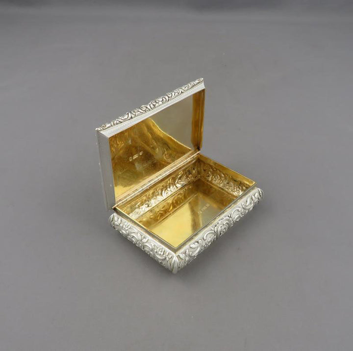 Nathaniel Mills Silver Table Snuff Box - JH Tee Antiques