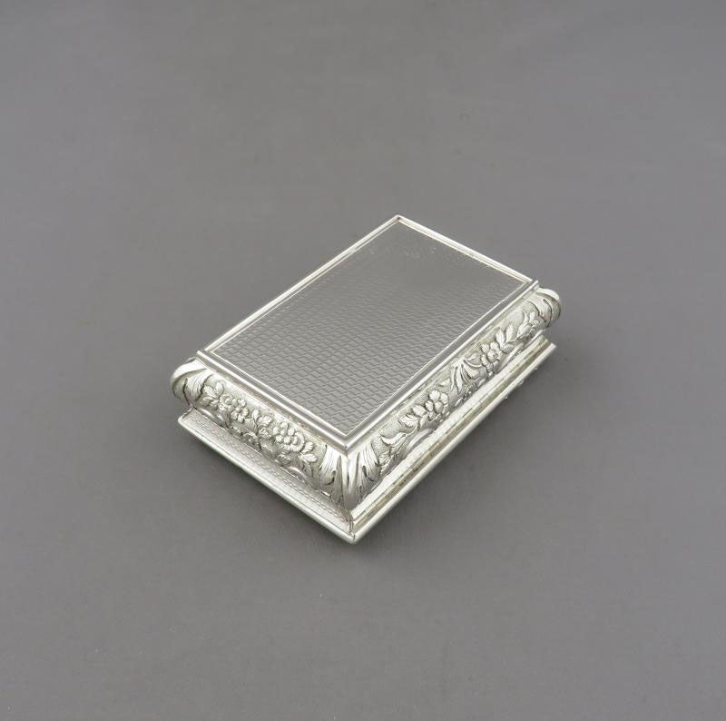 Nathaniel Mills Silver Table Snuff Box - JH Tee Antiques