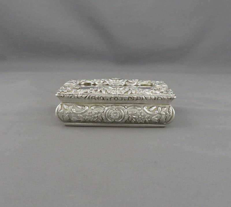 Nathaniel Mills Silver Table Snuff Box - JH Tee Antiques
