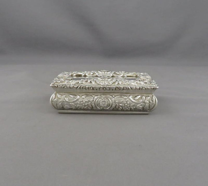 Nathaniel Mills Silver Table Snuff Box - JH Tee Antiques