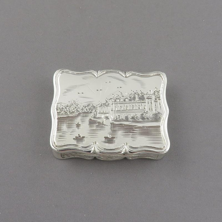 Victorian Castle Top Silver Vinaigrette - JH Tee Antiques